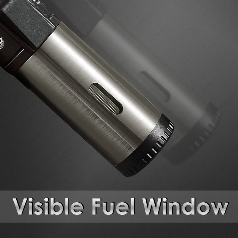Urgrette 2 Pack Torch Lighter Triple 3 Jet Flame Butane Gas Lighter Refillable Jet Torch Lighters Adjustable Windproof Pocket Lighter for Grill Kitchen Fireplace Camping (Fuel Not Included) - Image 5