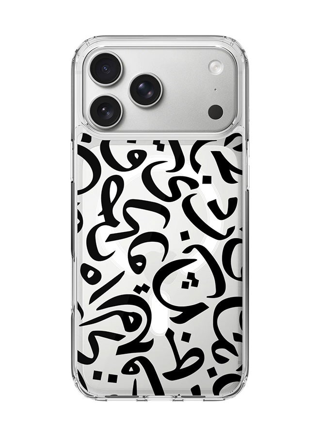 Stylizedd Classic Clear MagSafe Case for iPhone 17 Pro Max , Hybrid Soft Case Flexible Edges Anti Drop TPU PC Gel Thin Transparent Cover [ Designed for iPhone 17 Pro Max ] - Arabian Pearls