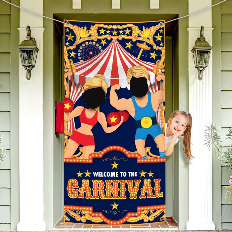 KatchOn, Carnival Photo Booth Backdrop - Large, 72x36 Inch | Carnival Photo Backdrop, Carnival Theme Party Decorations | Carnival Backdrop for Carnival Decorations | Circus Theme Party Decorations - Image 1