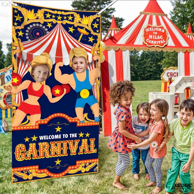 KatchOn, Carnival Photo Booth Backdrop - Large, 72x36 Inch | Carnival Photo Backdrop, Carnival Theme Party Decorations | Carnival Backdrop for Carnival Decorations | Circus Theme Party Decorations - Image 5