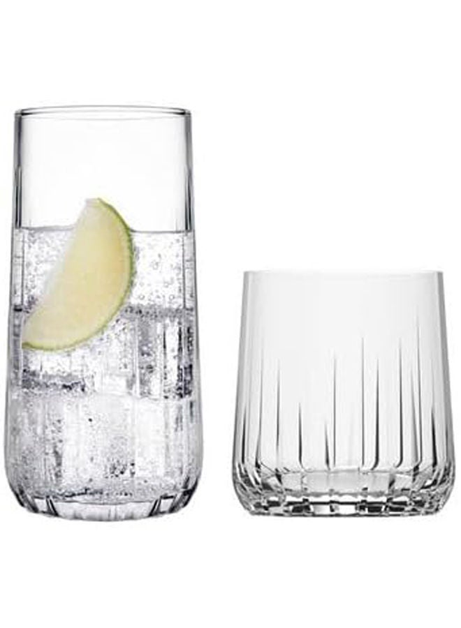 Pasabahce Nova Tumbler Set Of 12  6 Old Fashioned Glasses 315ml - 6 Highball Glasses 360ml Clear 315,360 MLml - Image 1
