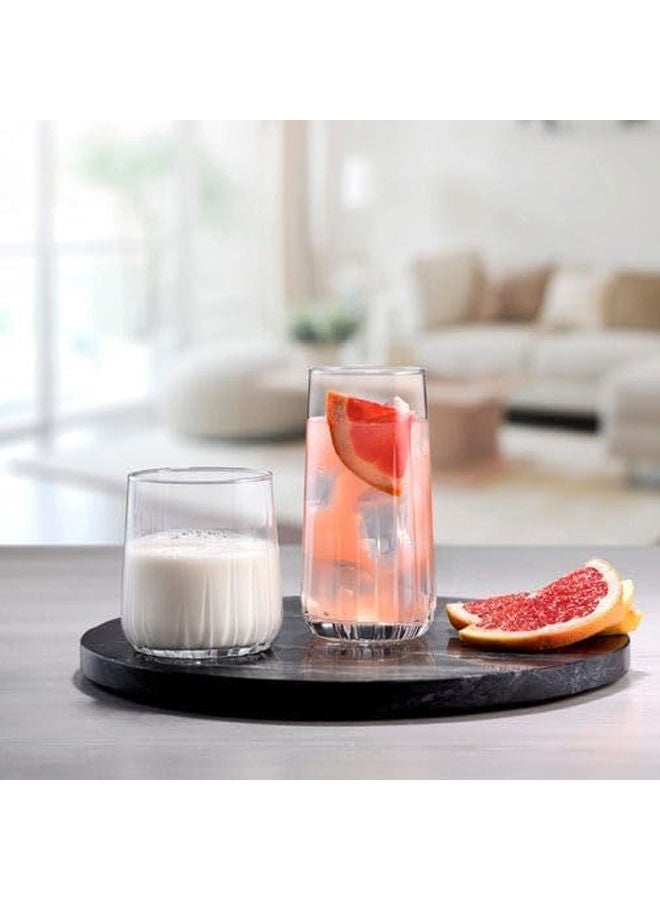 Pasabahce Nova Tumbler Set Of 12  6 Old Fashioned Glasses 315ml - 6 Highball Glasses 360ml Clear 315,360 MLml - Image 2