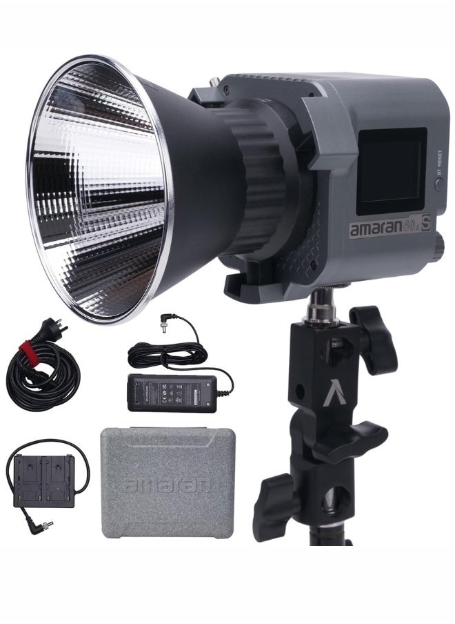AMARAN Aputure Amaran 60d S LED Video Light | 65W Bowens Mount Spotlight | 5600K Daylight, High Color Accuracy | App Control & 8 Lighting Effects  - Image 1