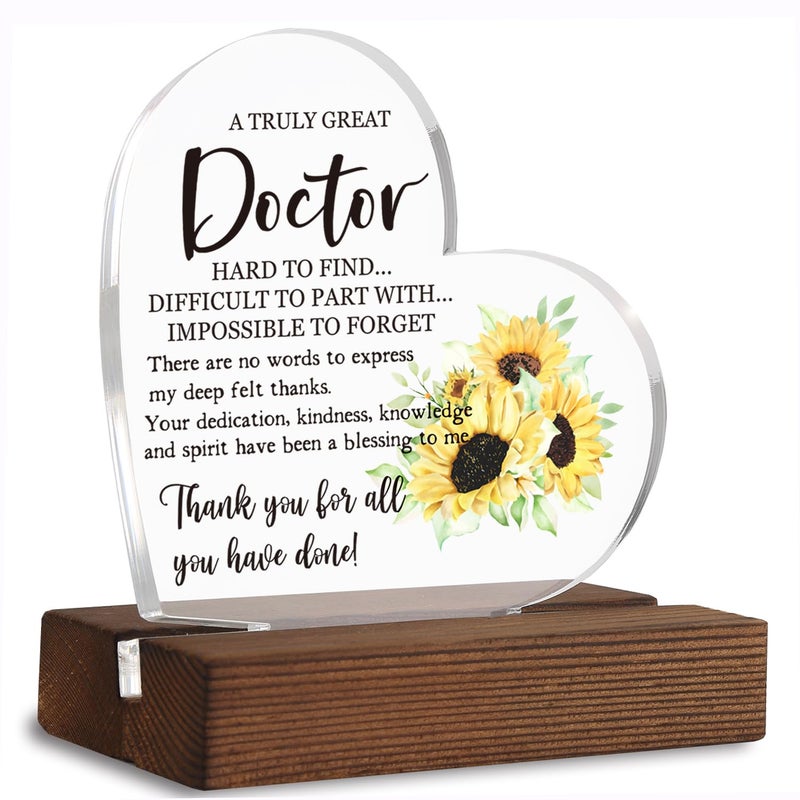 Doctor Graduation gifts New Doctor gifts for Men Women Happy Retirement Gifts for Doctor Medical Graduation Gifts for Men Women Dentist Doctor Physician Clear Desk Decorative Sign XUV11