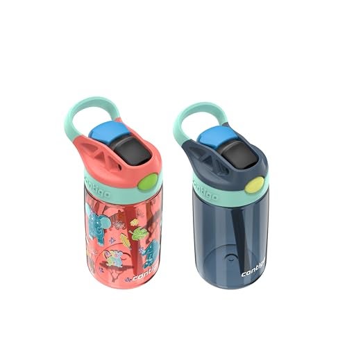 Contigo Kids Water Bottle with Redesigned AUTOSPOUT Straw, 14 oz, 2-Pack - Image 1