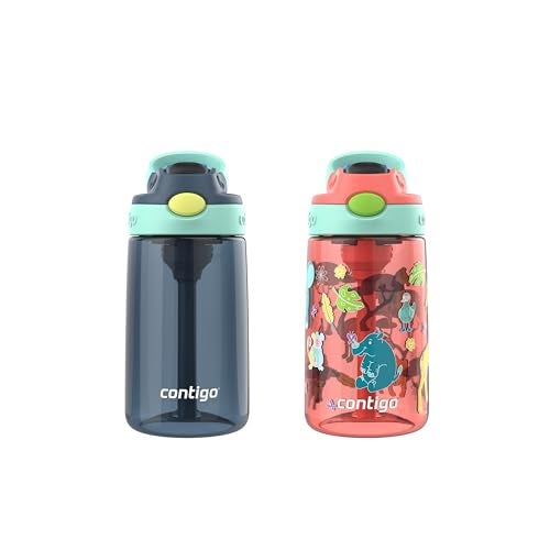 Contigo Kids Water Bottle with Redesigned AUTOSPOUT Straw, 14 oz, 2-Pack - Image 2