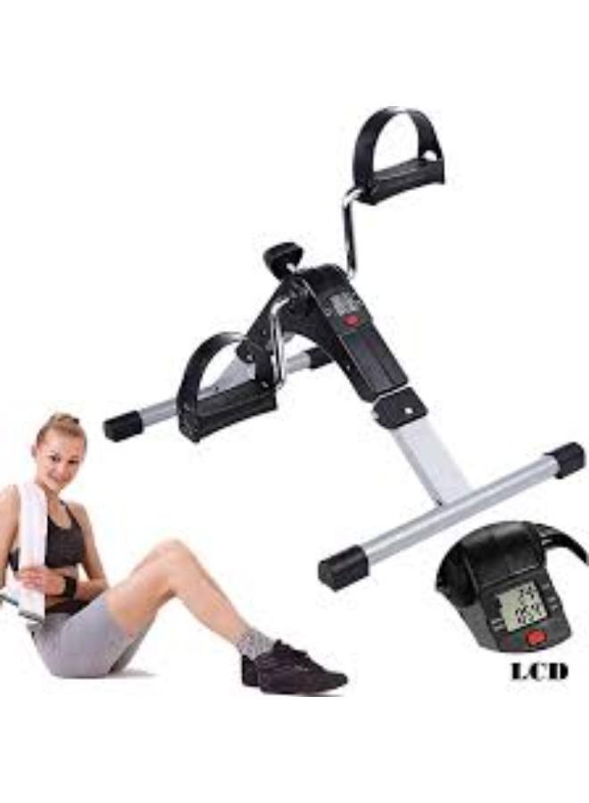 Folding Mini LCD Exercise Bike Portable Arm Leg Resistance Cycle Pedal Exerciser - Image 1
