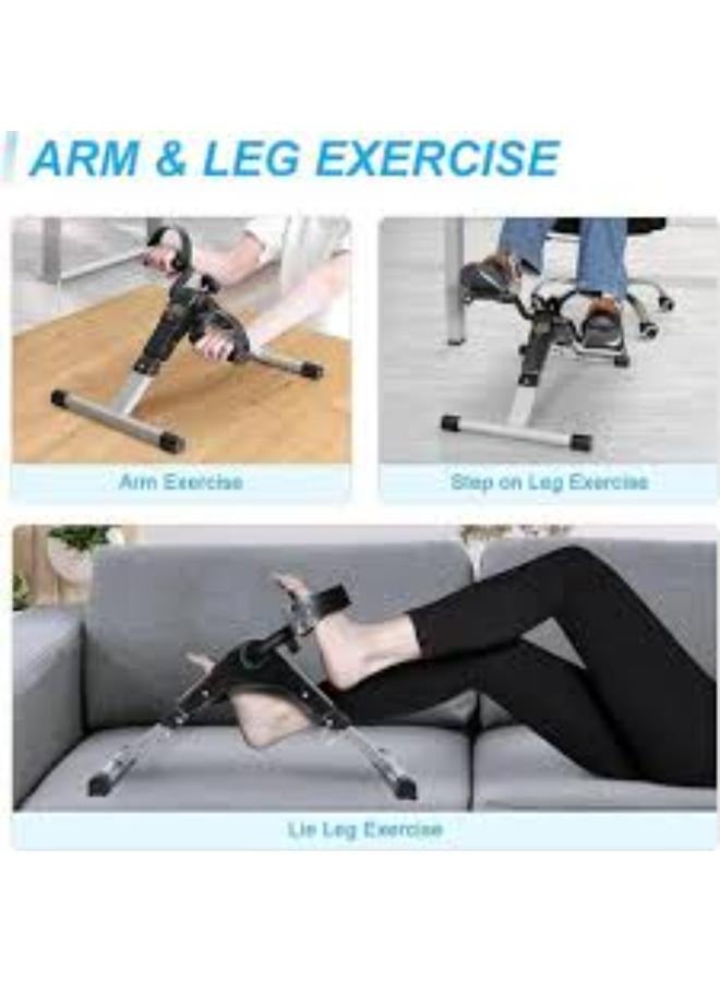 Folding Mini LCD Exercise Bike Portable Arm Leg Resistance Cycle Pedal Exerciser - Image 2