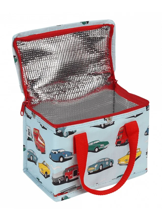 Rex London Road Trip Insulated Lunch Bag – Durable Kids Lunch Bag with Vehicle Design – Keeps Food Fresh for School, Trips, and Daycare