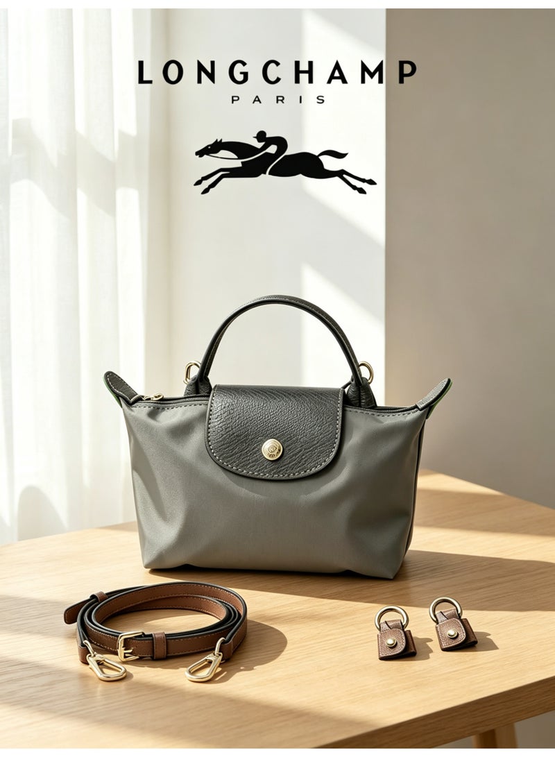 Longchamp French Longchamp Women's fashion versatile mini makeup bag handbag shoulder bag handheld small bag Mini camera bag - Image 1