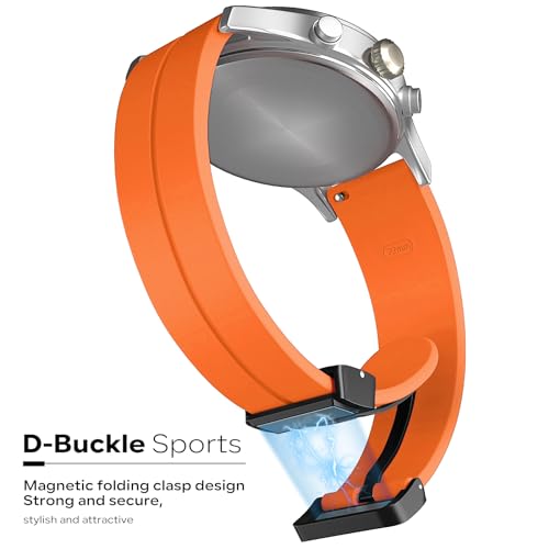 LYSMVIVI Magnetic Watch Band 22mm 20mm 19mm 18mm 16mm With Quick Release Soft Silicone Sport Watch Band for Men Women, Magnetic Silicone Replacement Strap - Image 2