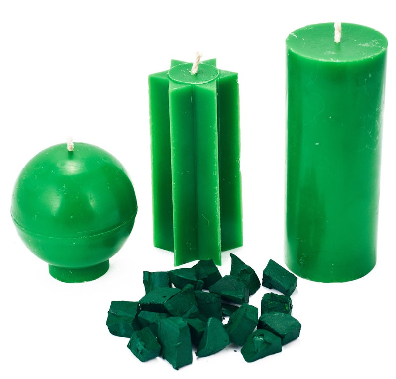 Candle Shop Dark Green Candle Dye 2oz for Soy Candle Making – Candle Shop Premium Color Dye Blocks for Soy Wax, Beeswax, Paraffin - Candle Wax Dyes - Image 2