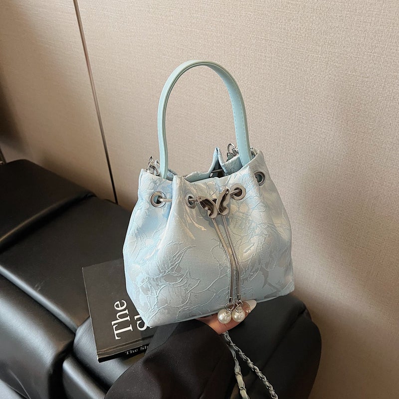 New Chinese Embroidered Bucket Bag Guofeng Butterfly Handbag Women'S 2025 Fashionable Chain Shoulder Crossbody Bag - Image 2