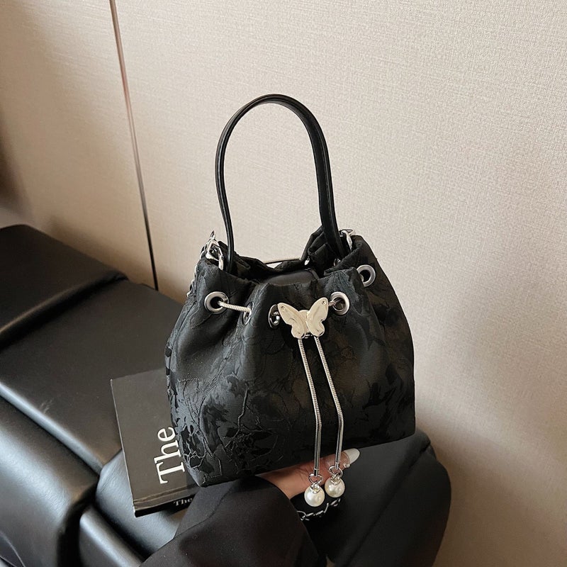 New Chinese Embroidered Bucket Bag Guofeng Butterfly Handbag Women'S 2025 Fashionable Chain Shoulder Crossbody Bag - Image 5