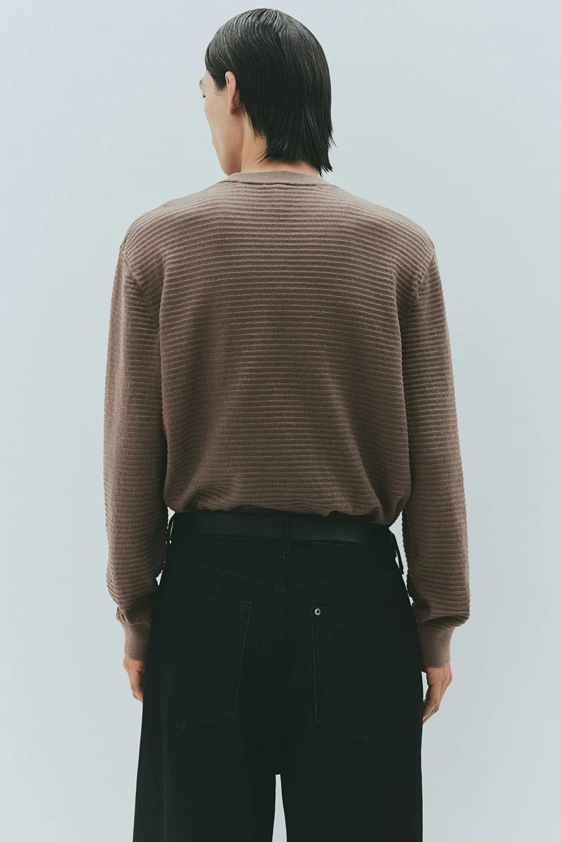 H&M Regular Fit Textured-knit jumper