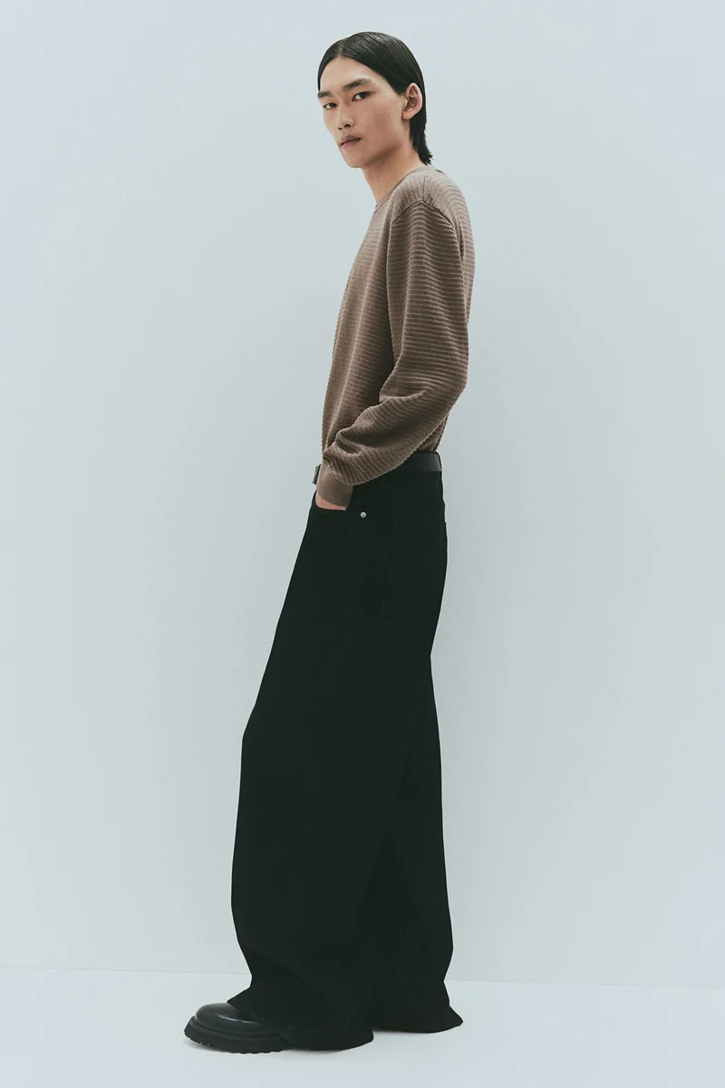 H&M Regular Fit Textured-knit jumper