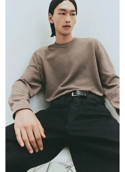 H&M Regular Fit Textured-knit jumper