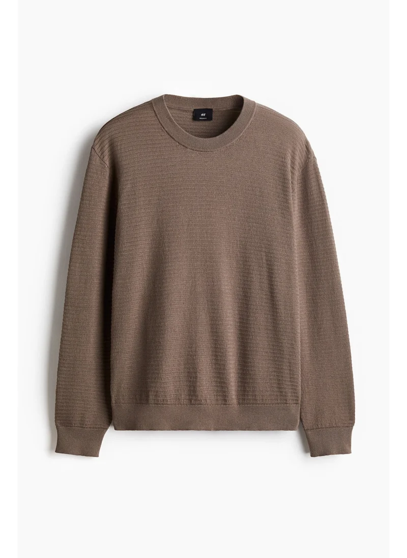 H&M Regular Fit Textured-knit jumper
