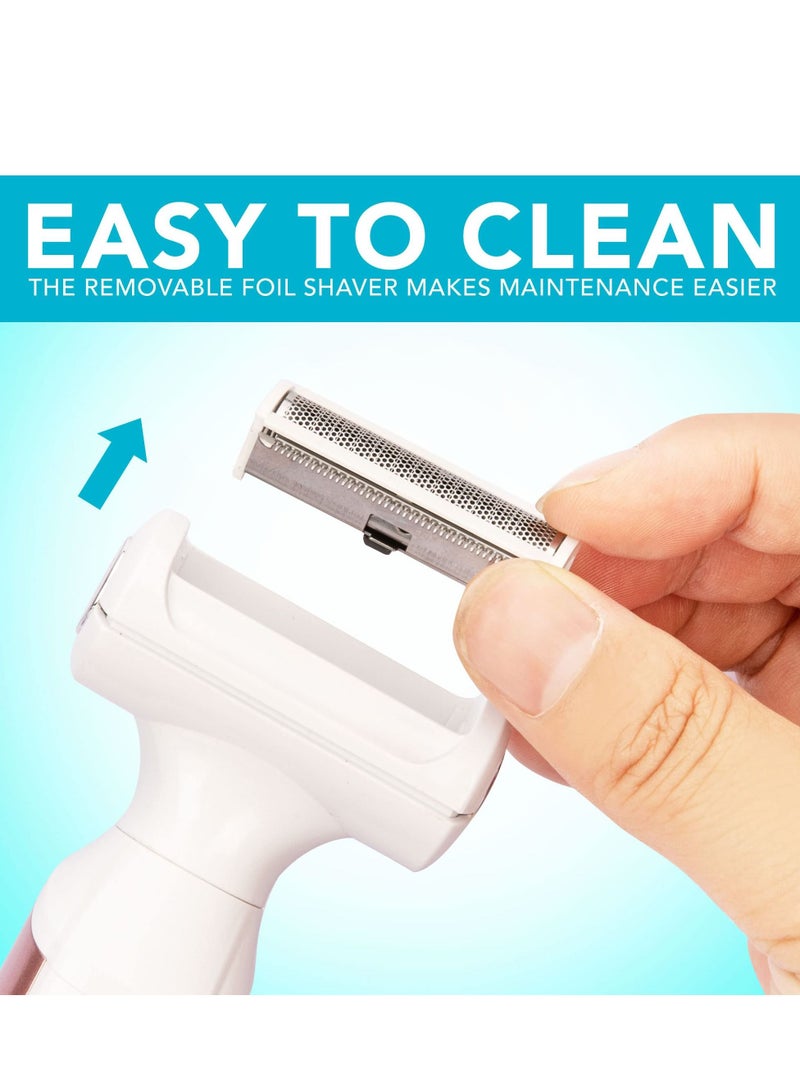 KASTWAVE Womens Shaver Bikini Trimmer Body Hair Removal for Legs and Underarms Rechargeable Wet and Dry Painless Cordless with LED Light - Image 4