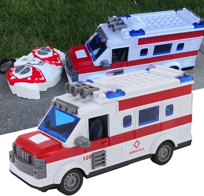 comfrt Remote Control Ambulance Toy, Four Way with Lights Remote Control Vehicle Toys for Boy - Image 3