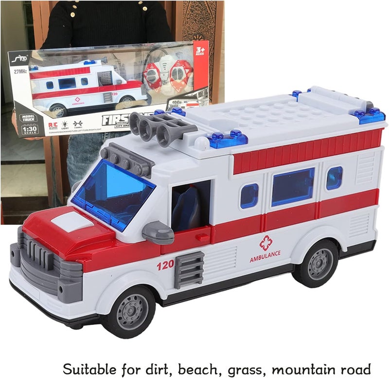 comfrt Remote Control Ambulance Toy, Four Way with Lights Remote Control Vehicle Toys for Boy - Image 5