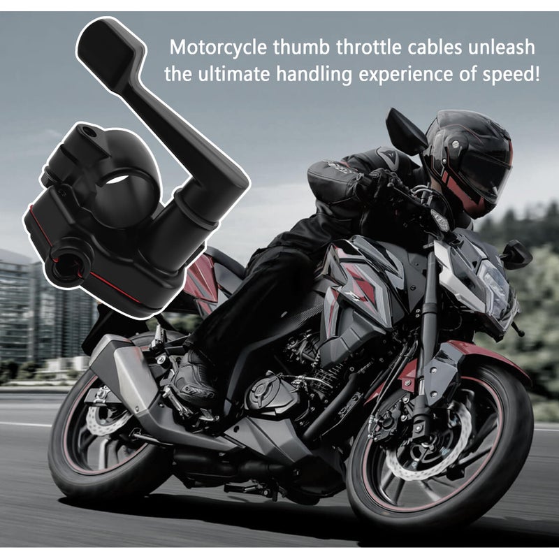 Stacool 7/8'' 22mm Thumb Throttle Kit with Throttle Cable,Aluminum Motorcycle/Mini Bike Throttle Cable Replacement,Universal Motorcycle Accessories for 50-250cc ATV Bike - Image 4