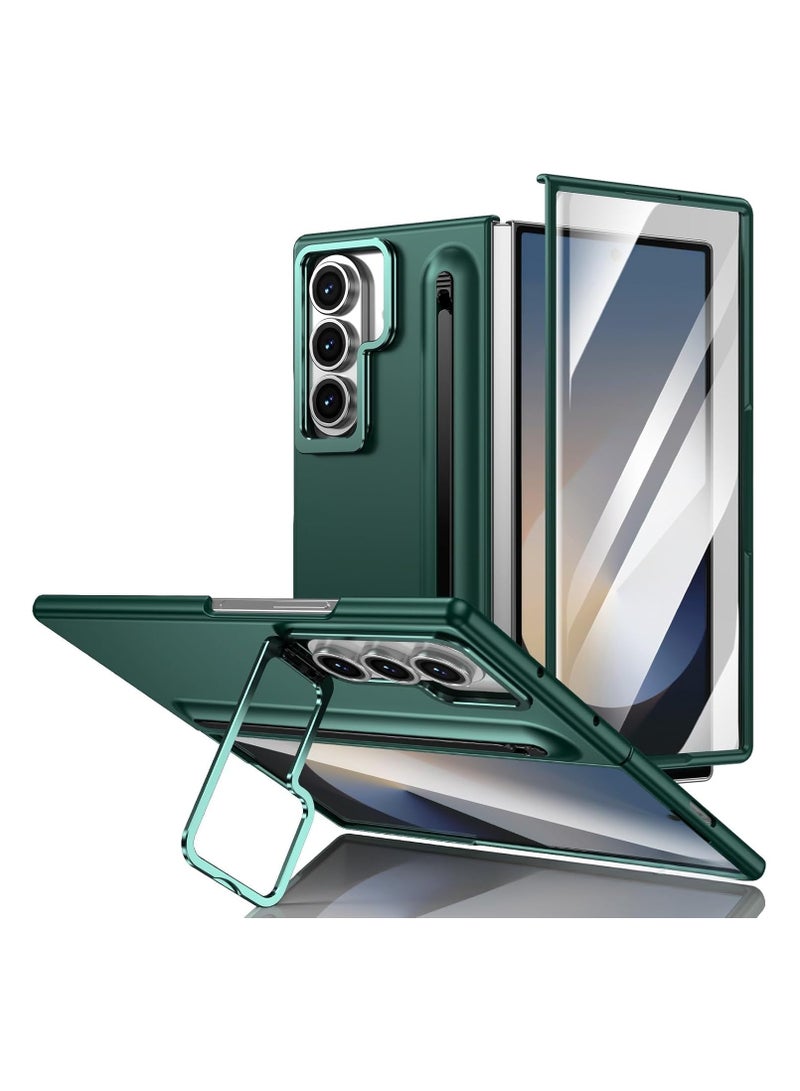 general Compatible Samsung Galaxy Z Fold 7 5G Case, 【Hidden Foldable Camera Holder】 【Removable Pen Holder】 【Front Screen Protector】 Fold7 Case