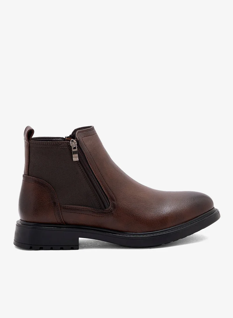 Robert Wood Zipper Detail Pull On Formal Boots