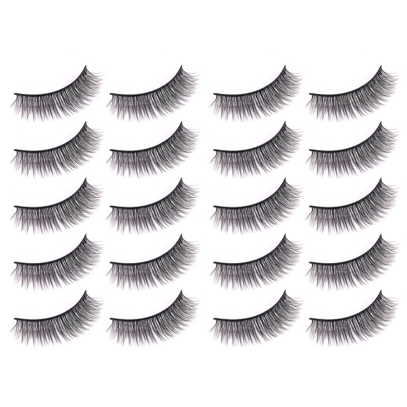10 Pairs Magnetism Eyelashes Kit Handmade Lightweight Reusable Magnetic Lashes with Eyeliner Applicator - Image 1