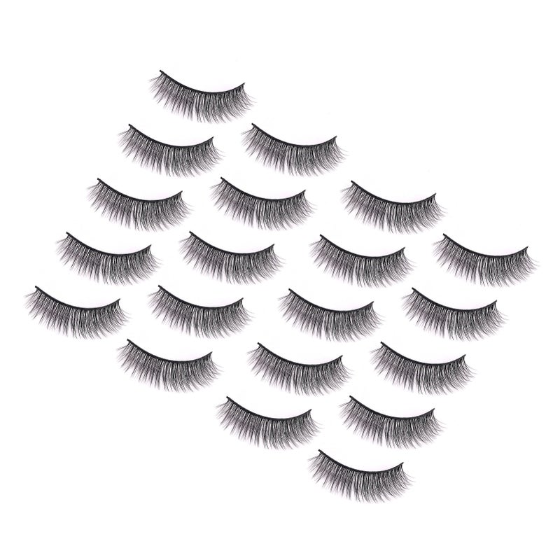 10 Pairs Magnetism Eyelashes Kit Handmade Lightweight Reusable Magnetic Lashes with Eyeliner Applicator - Image 2