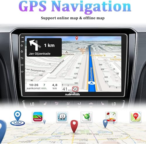 Audio Wheels Wireless CarPlay & Multimedia Auto 10-Inch 1280P Car Android Display with Gorilla Glass | Android 13 | TS-9 Processor | 2GB RAM & 32GB ROM for Seamless Connectivity (10 Inch) - Image 5