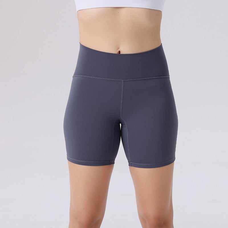 Double-sided sanding exercise running fitness training high waist hip riding four peach hip yoga shorts - Image 4