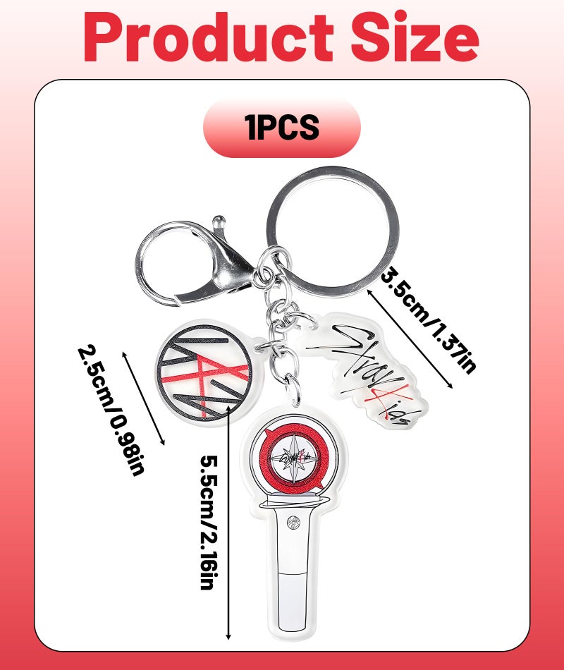 xinxingin Keychain, KPOP Merch,ZOO Keychain, Lightstick Keyring, Gift for Fans, Daily Decoration - Image 2