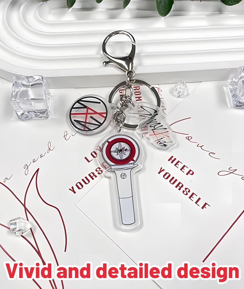 xinxingin Keychain, KPOP Merch,ZOO Keychain, Lightstick Keyring, Gift for Fans, Daily Decoration - Image 4