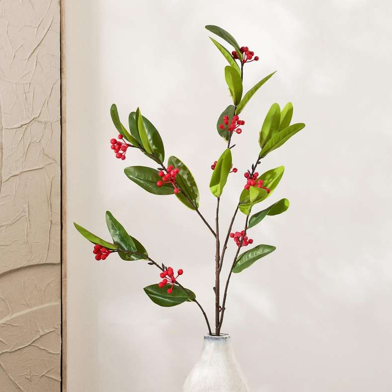 Grapefruit Leaf Artificial Stem 30.48x10.16x88.9cm- Green