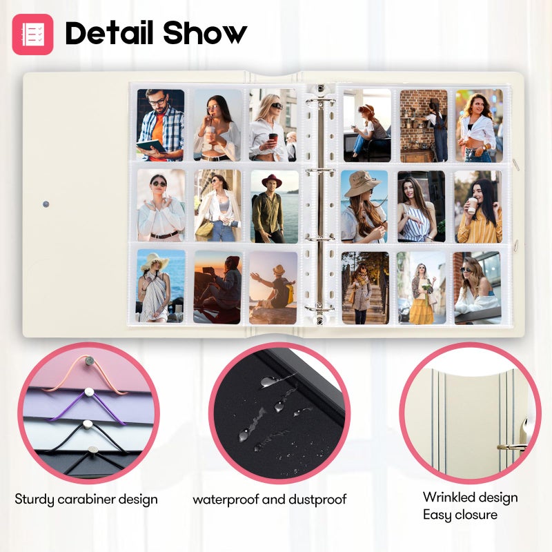 Tugle A4 Kpop Photocard Binder with 25 Pages 9 Pocket, 2x3 inch Kpop Photocard Holder Book, Photo Album for Fujifilm Instax Mini Camera Polaroid Printer Photo Film (Pink) - Image 5