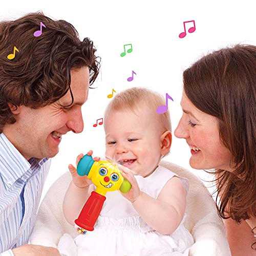 Stone and Clark Toy Hammer w/Lights, Learning Mode and Music Mode – Baby Hammer Toy Plays 6 Short Kids' Songs, Counts 1-10 w/Baby, Changes Funny Expressions and Lights Up – for Kids 12 Months and Older - Image 5