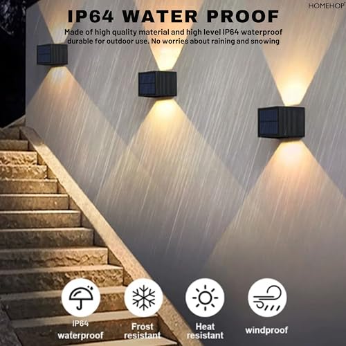 Homehop Solar Light Outdoor Garden Waterproof Adjustable Up and Down Solar Fence Lights, LED Decorative Lamp for Home Wall, Balcony, Yard, Porch, and Patio - Image 4