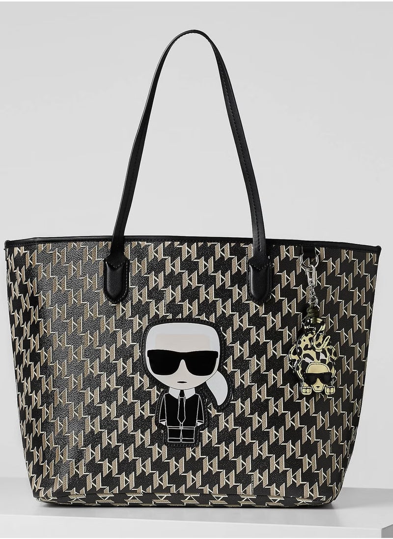 Karl Lagerfeld Paris - Women's K/Ikonik Monogram Tote Bag - Image 1