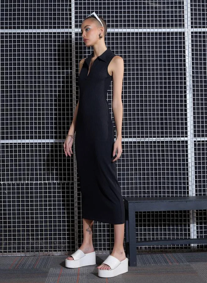 ساسافراس Ribbed Sleeveless Dress