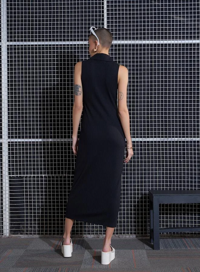 ساسافراس Ribbed Sleeveless Dress