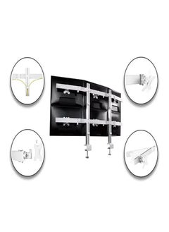 Skill Tech SH38 C06 Six Screens Heavy-Duty Aluminium Monitor Arms For Most 17"-32" Screens, VESA 100x100, 75x75, Max Load Capacity 8 Kg  - Image 2