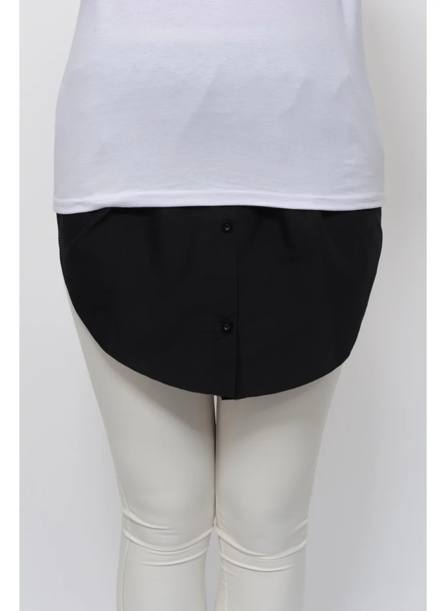 التوبة Half Shirt Skirt - Black