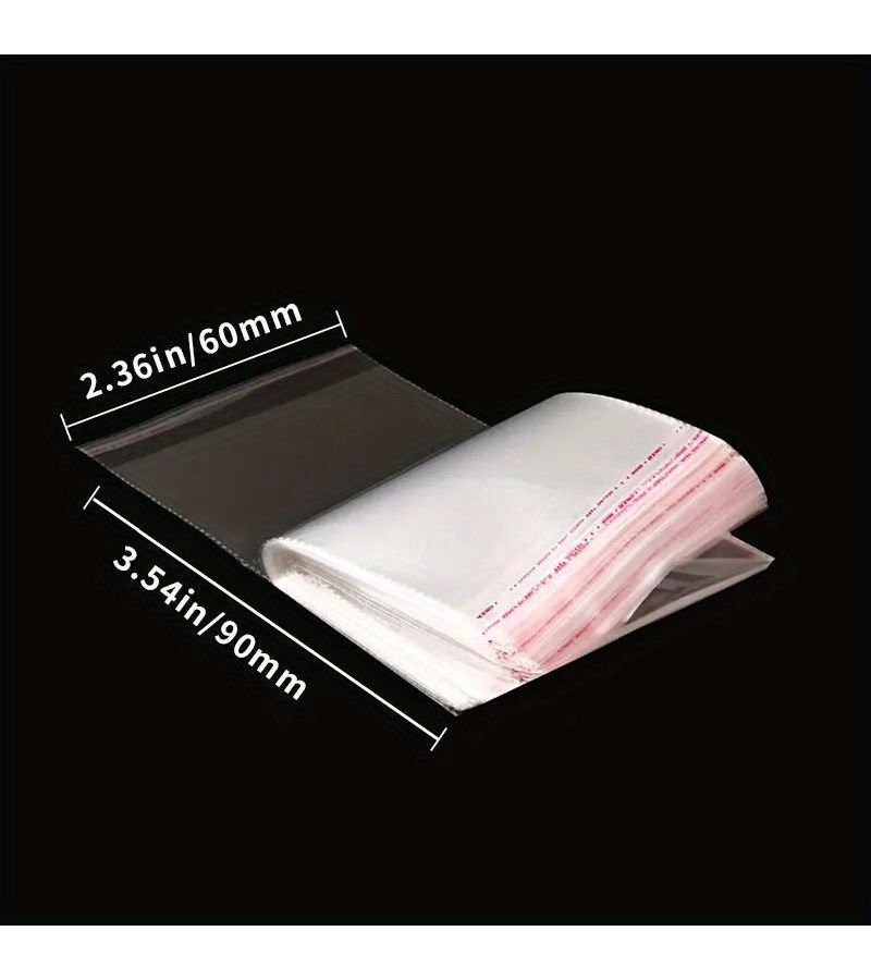 98 Pcs Self Adhesive OPP Plastic Seal Bags 1.57x5.91 Inch For Gift Packaging - Image 4
