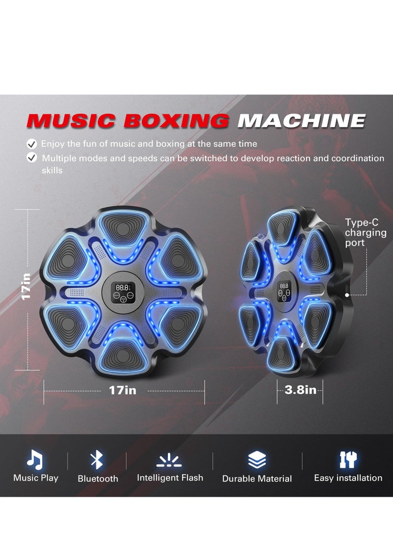 XiuWoo Music Boxing Machine with Gloves for Adults Boxing Machine Wall Mounted Music, Smart Bluetooth Boxing Equipment for Home and Gym, Training Machine with Electronic Wall Mounted  - Image 2