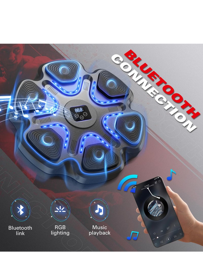 XiuWoo Music Boxing Machine with Gloves for Adults Boxing Machine Wall Mounted Music, Smart Bluetooth Boxing Equipment for Home and Gym, Training Machine with Electronic Wall Mounted  - Image 3
