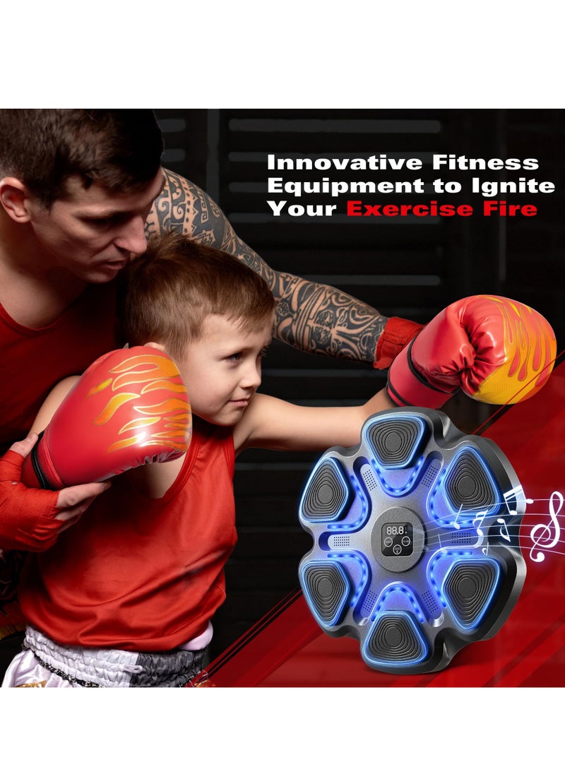 XiuWoo Music Boxing Machine with Gloves for Adults Boxing Machine Wall Mounted Music, Smart Bluetooth Boxing Equipment for Home and Gym, Training Machine with Electronic Wall Mounted  - Image 4