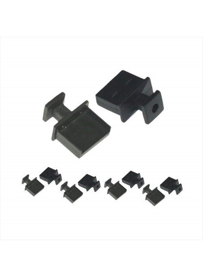 Lot of 10 PCs USB 2.0/3.0 Type A Dust Cover with Handle Port Protectors Anti-Dust Dirt for USB Female Ports Black
