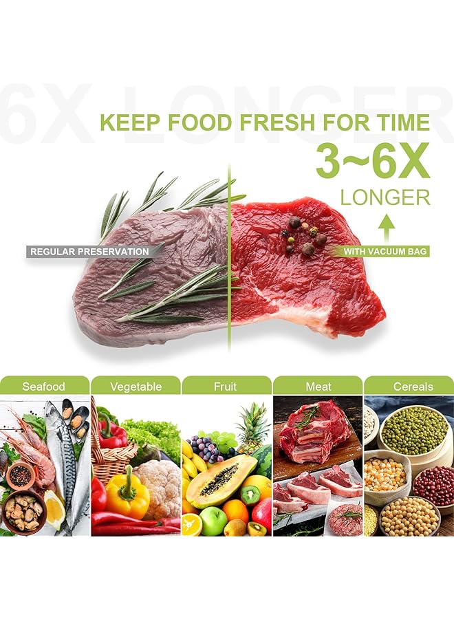 DMG TECH 3 Pcs Vacuum Sealer Bags, Reusable Storage Rolls Bpa Free, Heavy Duty Embossed Customized Size For Food Storage Sous Vide Cooking (15X500Cm +22X500Cm +28X500Cm) - Image 5