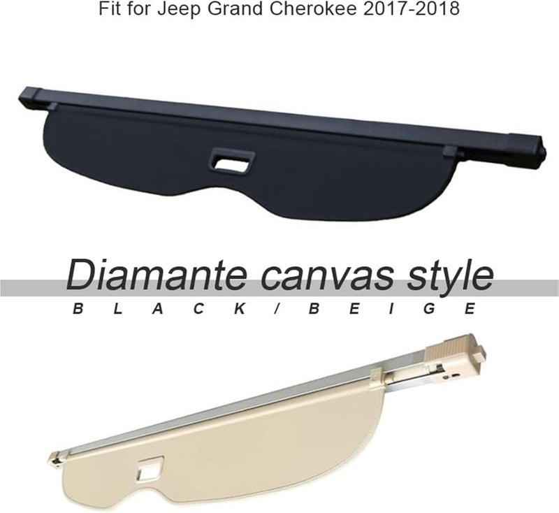 QASULER Car Rear Trunk Cargo Cover for Jeep Grand Cherokee 2017-2018 - Image 3